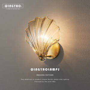 Lámpara de Pared Moderna Minimalista de Cobre para Dormitorio, Sala de Estar de Lujo, Estudio, Pasillo con Diseño de Concha - Product Image 5