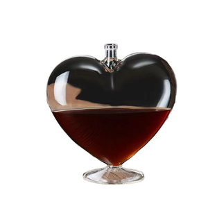 Bình rượu nghệ thuật hiện đại hình trái tim thủy tinh borosilicat cao cấp 2025, nắp đậy rượu vang cá nhân hóa, dày dặn, bán chạy - Product Image 2