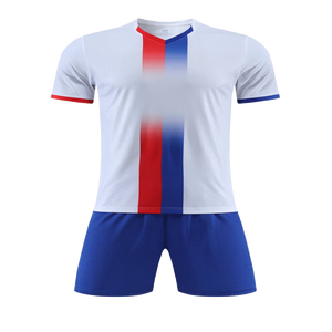 Men's Sublimated Soccer Jersey Set Short Sleeve Gradient Color Moisture Wicking Breathable Quick Dry Fitted Sportswear - Product Image 4