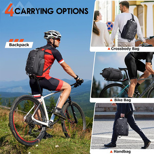 Nouvelle Sacoche <span class=keywords><strong>de</strong></span> <span class=keywords><strong>Vélo</strong></span> Tendance <span class=keywords><strong>pour</strong></span> Porte-Bagages Arrière, Étanche, avec Bandoulière, Grande Capacité <span class=keywords><strong>pour</strong></span> Trajets Quotidiens et Voyages - Product Image 6