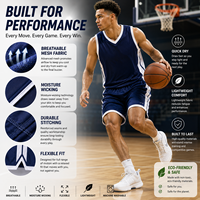 Ensembles de maillots de basket-ball personnalisés et en gros pour hommes et jeunes, légers, respirants, équipement d'entraînement anti-humidité