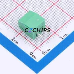 MX350-3.5-02P-GN01-Cu-Y-A Screw Terminal Block Through hole Component (THT),P=3.5mm Connector 1x2P 3.5mm Green Through Hole - Product Image 2