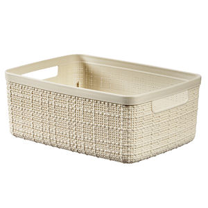 BASKET MOD. Crème de jute en plastique recyclé 27x20 H 11CM 5LT - Product Image 1