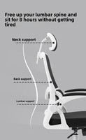 Chaise de bureau ergonomique moderne pivotante avec appui-tête en tissu, support lombaire, accoudoirs réglables en hauteur, pliable, pour chambre, salle à manger, ou bureau de direction