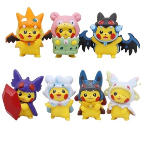 Ensemble de 7 figurines d'anime Pokemoned, figurines d'action mignonnes Pikachu Cosplay Déguisement, figurines en PVC, poupées jouets, cadeau pour enfants et adultes, collection - Product Image 1