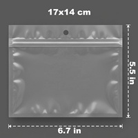 Sacs de rangement pour leurres souples en PVC transparent durable de 17x14cm/6.7x5.5in avec double fermeture éclair et valve de verrouillage pour l'emballage de leurres de pêche