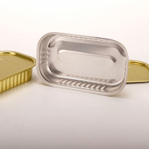 Vazio 1/4 Clube Pode Caixa De Alumínio Retangular 125ml Latas De Lata Atacado Com #311 Tampas para Óleo De Sardinha De Peixe - Product Image 3