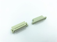 Connecteur Européen 2*10P 220 DIN 41612, 2 Rangées (AB), Femelle Droit, Mâle Coudé Droit
