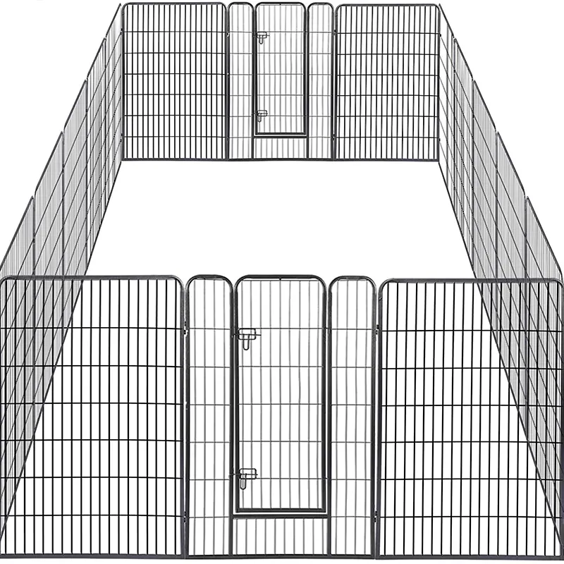 Cerca de 32 40 polegadas para cães, cerca para animais pequenos e portáteis de 32 "com porta, painel de 16/8, para cães