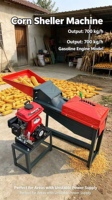 Décortiqueuse de maïs à essence RD, capacité élevée 700 kg/h, petite machine à décortiquer le maïs pour la ferme