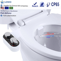 Accessoire de bidet pour toilettes, eau froide et chaude, double buse, autonettoyant, non électrique, en ABS, design moderne pour usage domestique en salle de bain