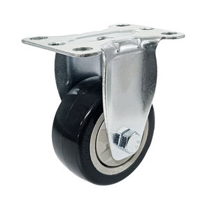 Industrielle mittelgroße <span class=keywords><strong>4</strong></span>-Zoll-Möbel Verwenden Sie drehbare Lenk rollen PVC-Kunststoff-Universal räder Verzinkte Platten rotations rollen - Product Image 3