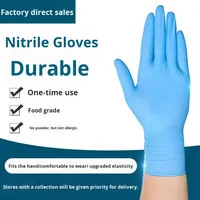 Gants d'examen SONICE jetables CE en nitrile personnalisés 28cm bleu sans poudre sans silicone respirant imperméable chimique