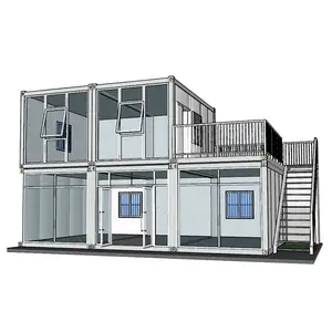 日本ニュージーランドヴィラ新製品高級ファストフードタウン材料コンテナ形状コンクリート12部屋プレハブハウスバスルーム付き