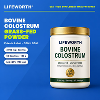 LIFEWORTH Colostro Bovino in Polvere da Bovini Alimentati a Erba, Senza Aromi, per la Salute Intestinale e il Supporto Immunitario