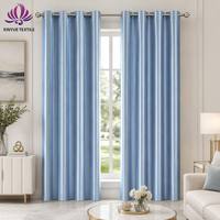Rideau occultant moderne en polyester simple face, surface brillante, dos mat, à œillets, pour toutes saisons, plusieurs couleurs, pour la maison