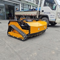 Tondeuse robot chenillée multifonction haute puissance pour l'aménagement paysager et forestier, la taille, le désherbage agricole, télécommandée