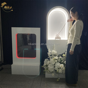 NIKA Hot Sales Party <strong>Wedding</strong> Phone Booth with LED Light Audio <strong>Guestbook</strong> Stand White Telephone Booth <strong>for</strong> <strong>Wedding</strong> Decoration - Product Image 6