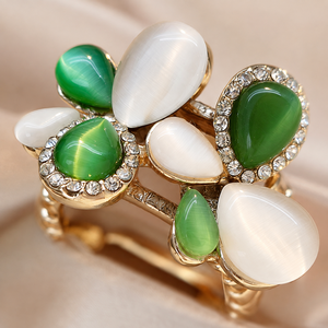 Anello Floreale da Donna Stile Occhio di Gatto, Accessorio per Dito da Indossare Ogni Giorno - Product Image 4