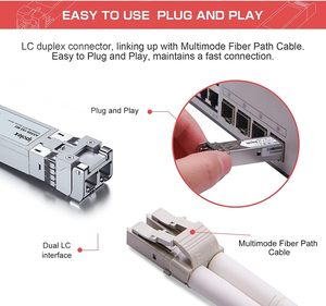 Módulo SFP de 10 Gb, Multimodo, 850 nm, Transceptor 10GBase-SR, SFP-10G-SR, Meraki MA-SFP-10GB-SR, UniFi UF-MM-10G, Mikrotik, Fortinet, Fabricado por S - Product Image 6