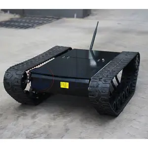 Outdoor alle Terrains elektrische mobile Liefer fahrzeug Roboter kleine Ketten roboter Chassis safari138t