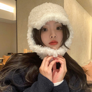 Chapeau Lei Feng en laine d'agneau de style japonais pour femmes, bonnet de ski chaud et coupe-vent avec protège-oreilles, chapeau de cyclisme d'extérieur pour l'automne et l'hiver - Product Image 3