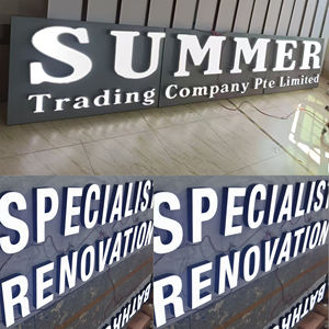 Boîte à lumière LED personnalisable enseigne publicitaire lumineuse acrylique caractère métal rétro-éclairage porte mot plaque pour transfrontalier - Product Image 5