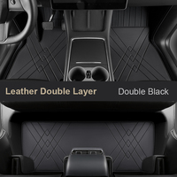 Pour 2024 Tesla modèle 3 Highland accessoires de voiture sur mesure tapis de sol intérieur ECO matériel cuir pour siège avant arrière
