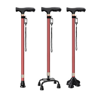 Bastón telescópico de aleación de aluminio antideslizante de cuatro patas para apoyo en senderismo para personas mayores - Product Image 2