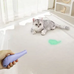 Otros productos para mascotas gato juguete láser forma de ratón de mano ejercicio interactivo persiguiendo gato juguete