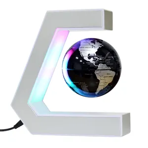 Bola giratoria de globo terráqueo con forma de EK, globo de luz LED con constelaciones, lámpara de levitación magnética flotante