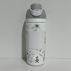 Vaso térmico de acero inoxidable de doble pared Ow de 16 oz, <span class=keywords><strong>botella</strong></span> de agua deportiva de alta calidad a prueba de fugas con pajita y diseños. - Product Image 5