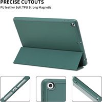 Étui de protection magnétique rotatif pour tablette de 10,2 pouces de 9e/8e/7e génération avec support stable à trois volets