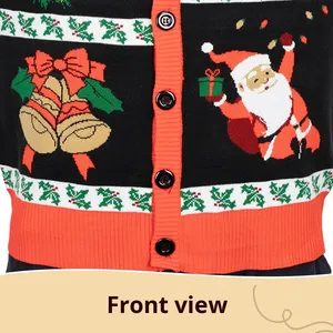 2024 Custom <strong>Christmas</strong> Knitted Cardigan V-neck <strong>Family</strong> Santa Knitwear Wholesale Ugly <strong>Christmas</strong> Sweater <strong>Jumper</strong> - Product Image 4