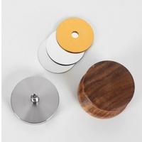 Distributeur de café expresso universel à ressort avec poignée en bois massif naturel, base en acier inoxydable 304, tamper et niveleur de café