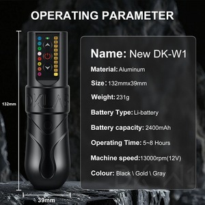 Wireless Tattoo <b>Machine</b> Pen LCD Digital Display Coreless Motor High Capacity Battery <b>Rotary</b> Gun for Body Art - Product Image 6