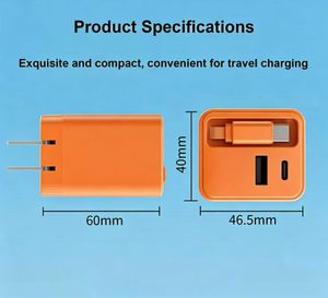 <span class=keywords><strong>Chargeur</strong></span> à câble rétractable PD65W 2C1A, <span class=keywords><strong>chargeur</strong></span> rapide <span class=keywords><strong>avec</strong></span> câble permettant de <span class=keywords><strong>charger</strong></span> simultanément les téléphones mobiles, les ordinateurs et les tablettes - Product Image 5