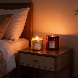 Barattolo in Vetro Riutilizzabile con Motivo a Rilievo per Candele Fai-da-Te, Decorazione Casa e Regalo - Product Image 4