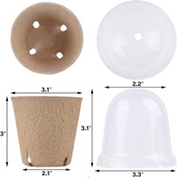 P102 Pot de pépinière de départ de graines biodégradables Plateaux de germination Trous de drainage Démarreur de graines de plantes Pots de tourbe pour jardin