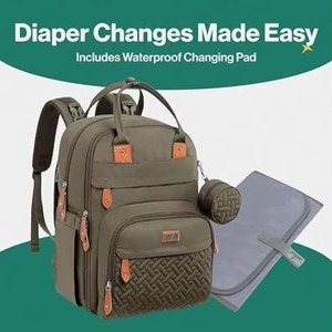 Échantillon gratuit Sac à langer grande capacité pour femme Sac à dos multifonctionnel pour bébé garçon ou fille - Product Image 2