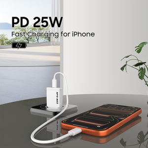 Cargador de Teléfono Ultra Delgado Tipo C Gan PD de 25w para iPhone y Samsung, Adaptador Portátil de Carga Rápida para Dispositivos Móviles, Cargador de Pared USB C - Product Image 2