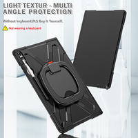 Untuk Samsung Galaxy Tab S9 ultra X910 14.6 inci 360 pegangan rotasi berdiri tali tangan bawaan di belakang