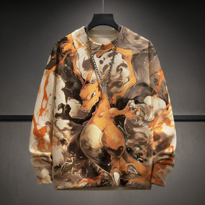 เสื้อสเวตเตอร์ผู้ชายไซส์ใหญ่ พิมพ์ลายดิจิตอล 3 มิติ โพลีเอสเตอร์ แขนปกติ ดีไซน์คาร์เนวาลใน Kln - Product Image 3