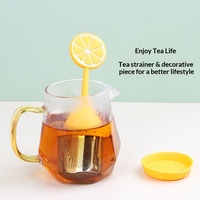Infuseur à thé en silicone moderne et minimaliste avec poignée en forme de fruit, filtre à thé en acier inoxydable, récipient à thé – Meilleure vente