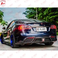 Z-ART 2013-2015 modèle S Aerokit pour Tesla modèle S Tuning Kit de carrosserie pour Tesla modèle S diffuseur vent Spoiler Kit accessoires de voiture
