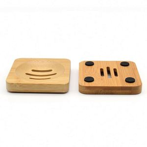 Customizable LOGO Square <b>Bamboo</b> <b>Soap</b> Holder for Home Bathroom - Product Image 6