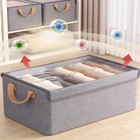 Nouvelle boîte de rangement en tissu pour armoire, organiseur superposé pour vêtements, pantalons, sous-vêtements à manches courtes et chaussettes