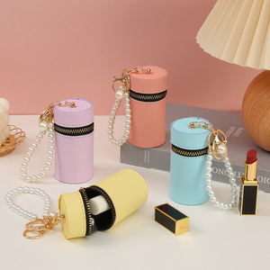 Ngọc Trai Son môi Túi Keychain xách tay đồng xu ví ví tai nghe túi nhỏ phụ kiện treo đồ trang trí Chapstick lưu trữ Pouch - Product Image 2