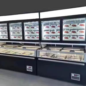 Réfrigérateur-congélateur commercial combiné avec vitrine, réfrigérateur <span class=keywords><strong>en</strong></span> haut et congélateur <span class=keywords><strong>en</strong></span> <span class=keywords><strong>bas</strong></span> - Product Image 2