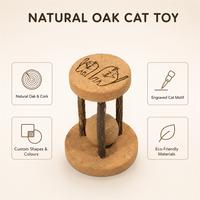 Jouet à mâcher pour chat en chêne naturel USMILEPET, jouet à mâcher pour chat, respectueux de l'environnement, adapté aux animaux domestiques, pour le jeu des chatons en intérieur